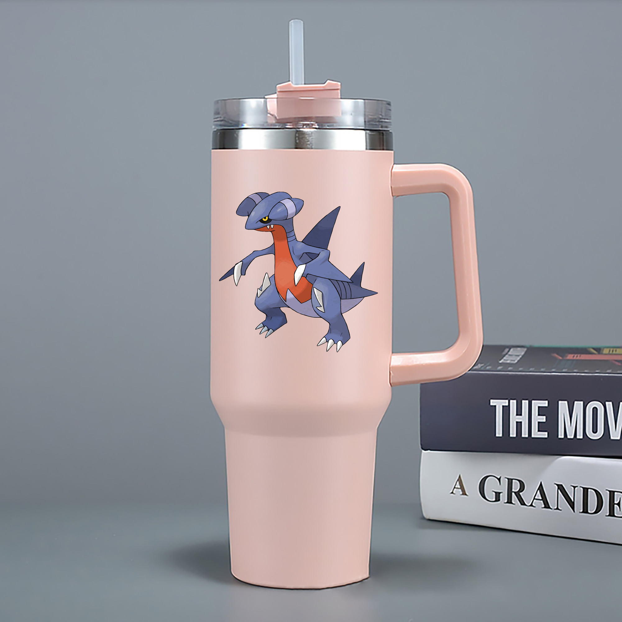 （画像用） ポケットモンスター Pokémon 1200mL車用タンブラー - クリスタルステッカー（プラスチックストロー付き）
